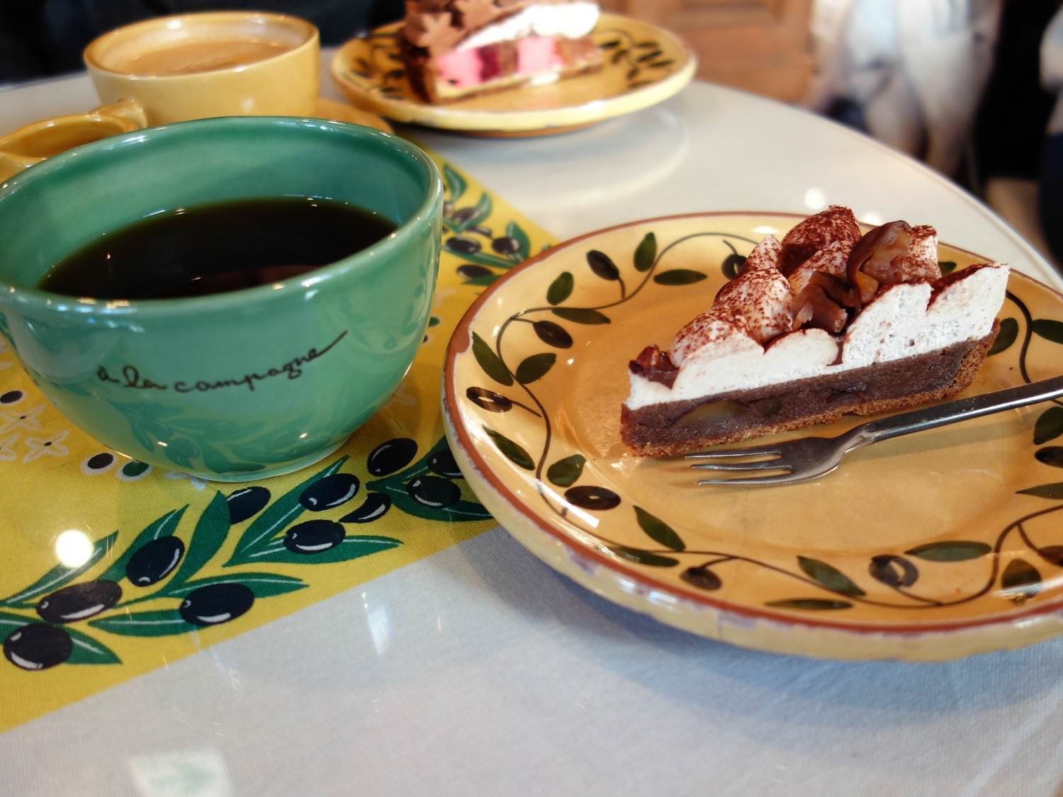 Tarte au chocolat et marrons