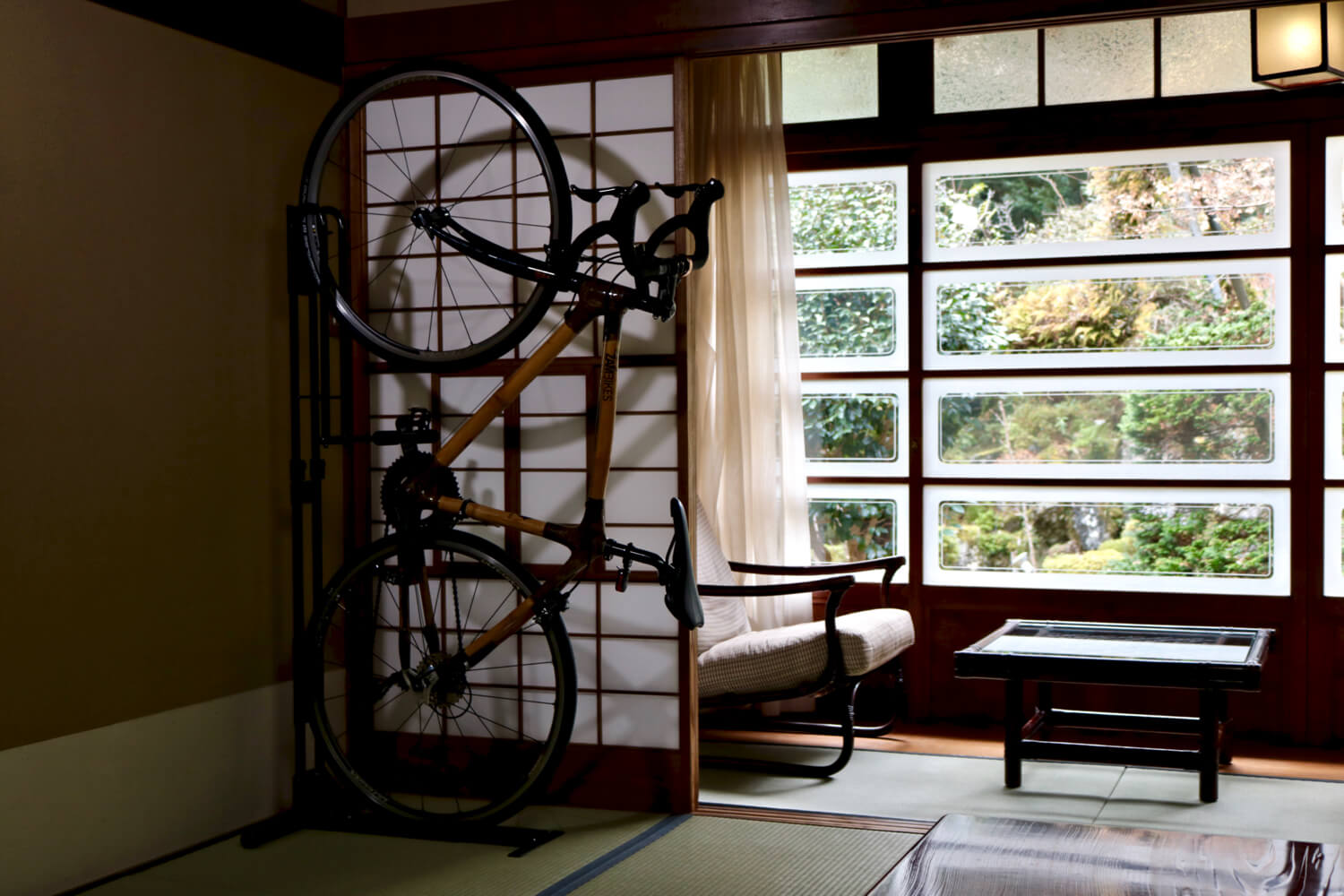 客室には自転車を持ち込むことも可能