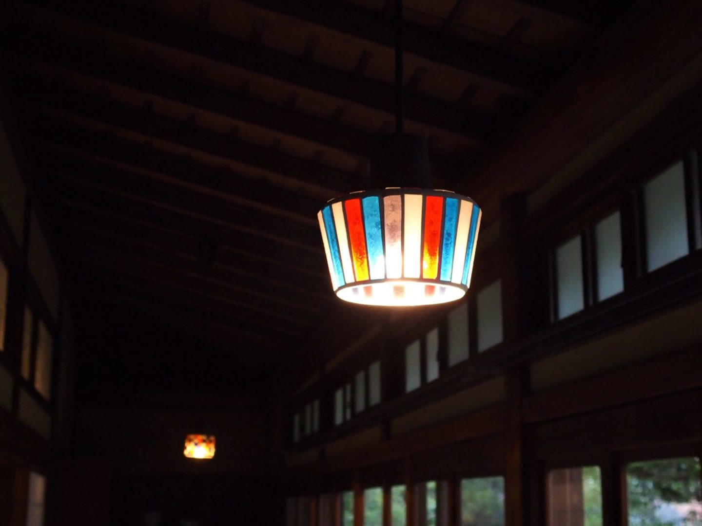 A hallway lamp at Ochiairo Murakami