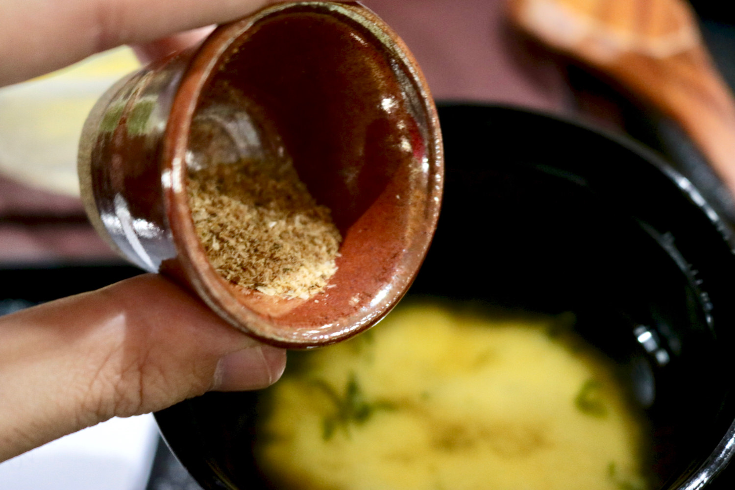 Miso soup with fish stock