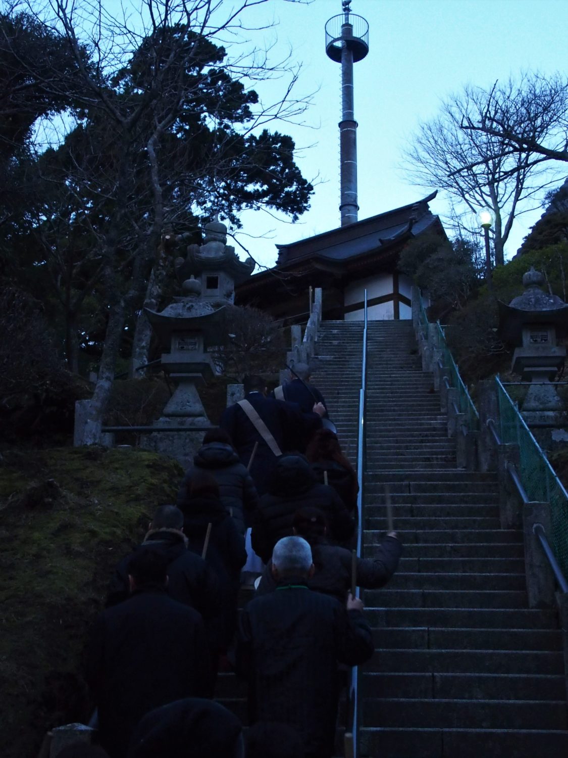 Walking toward Asahi-Ga-Mori (Sunrise Woods)