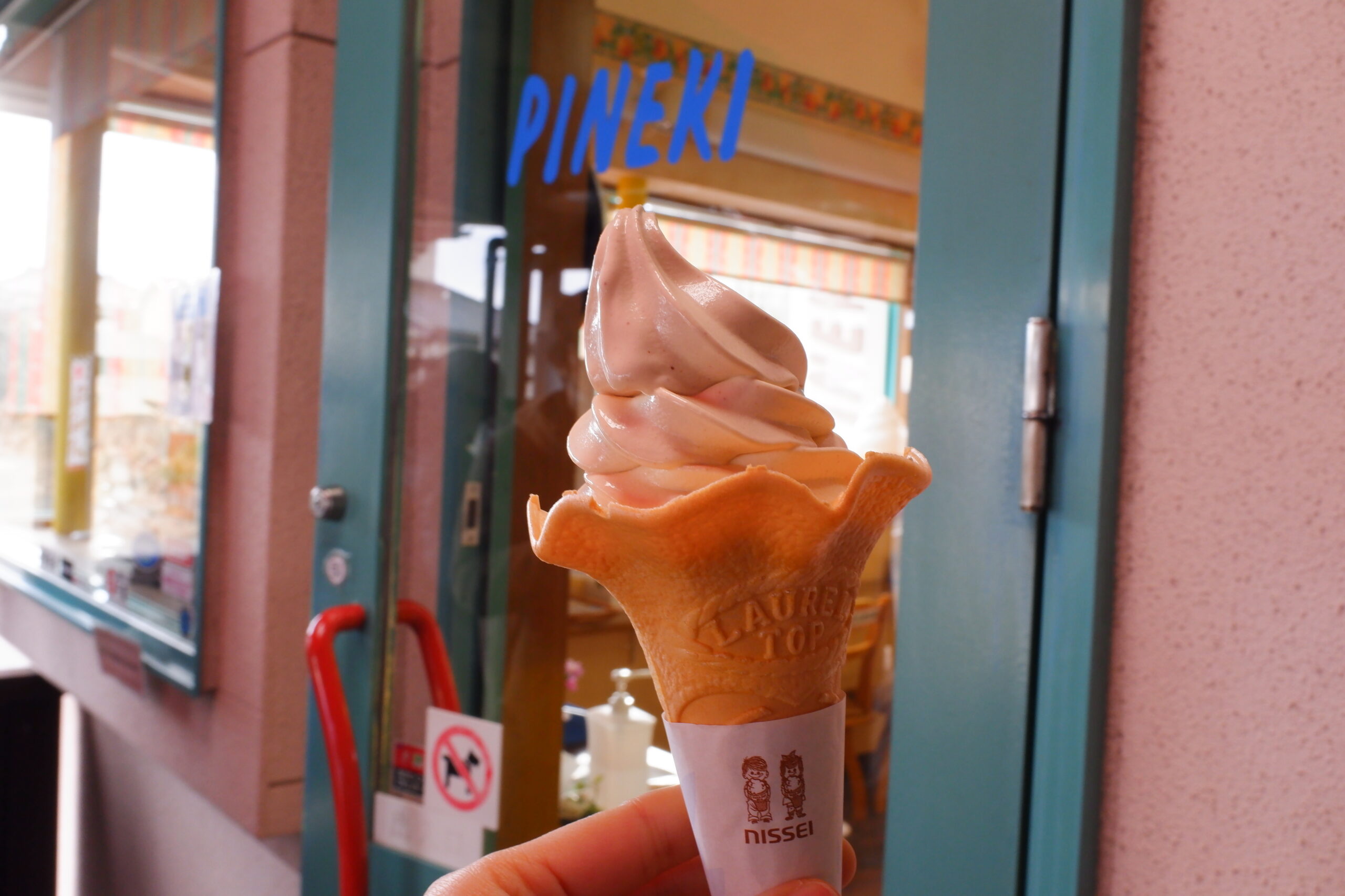 Peanut soft-serve ice cream at Kimura Peanuts