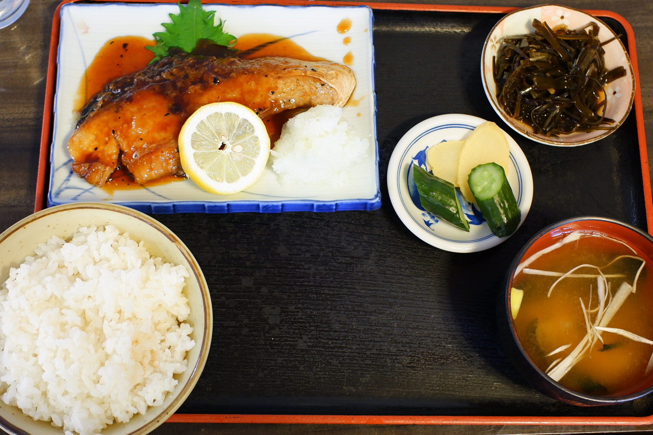 "Buri Teriyaki" (yellowtail teriyaki) at Maruyo (Saijo branch)