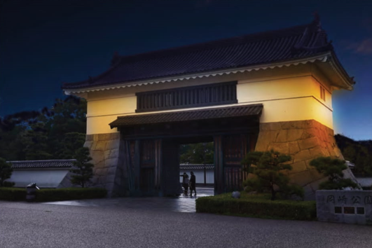 岡崎城大手門のライトアップイメージ