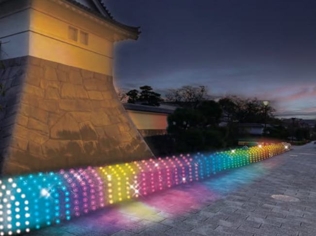 岡崎城大手門のライトアップイメージ